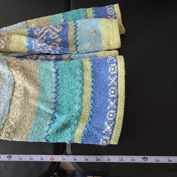 David Brooks Silk Cardigan Sweater Size Medium Cottage Coquette Vintage Art Knit - Picture 11 of 12